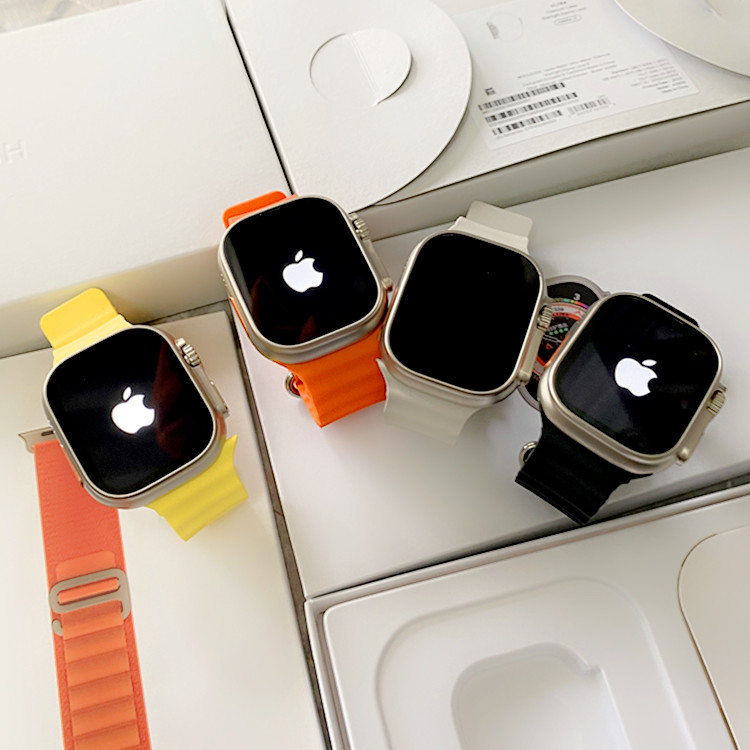 Apple Apar￪ncia sart rel￳gio rel￳gio Ultra Series 8 Iwatch Sport Watch Wireless Charging 49mm Marine Strap Smart Watches