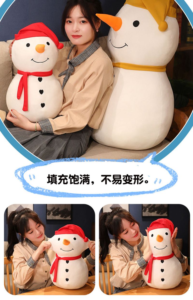 30 cm 45cm mignon bonhomme de neige jouet en peluche blanc snowman pouil de poupée girls oreiller coussin des cadeaux de Noël coussin décorations