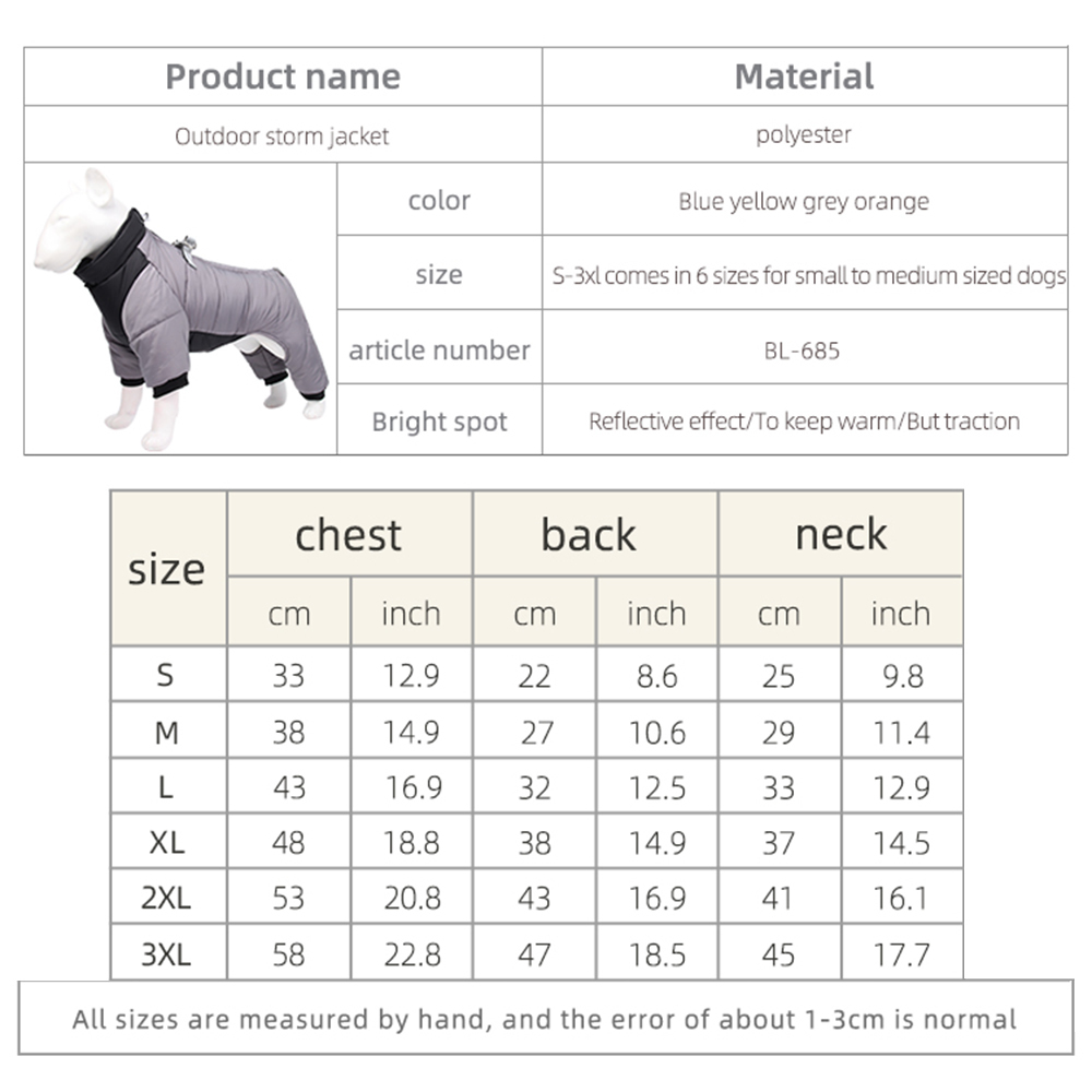 ملابس الكلاب شتاء ملابس الحيوانات الأليفة معطف مقاوم للماء مع دقة دقة ملابس دافئة لمتوسطة S جرو سترة أربعة الساق بذلة 221109