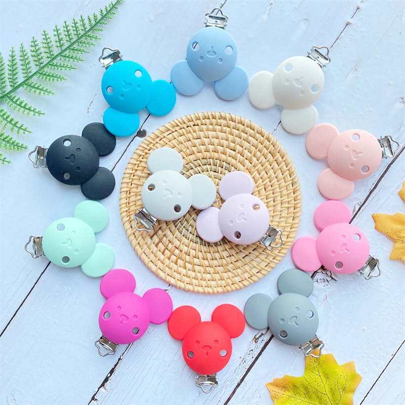 Baby Teethers Toys Pacifer Clips Perle Silicone Mouse Teether beads DIY Dummy Chain Nursing for Pacifier Accessories 221109