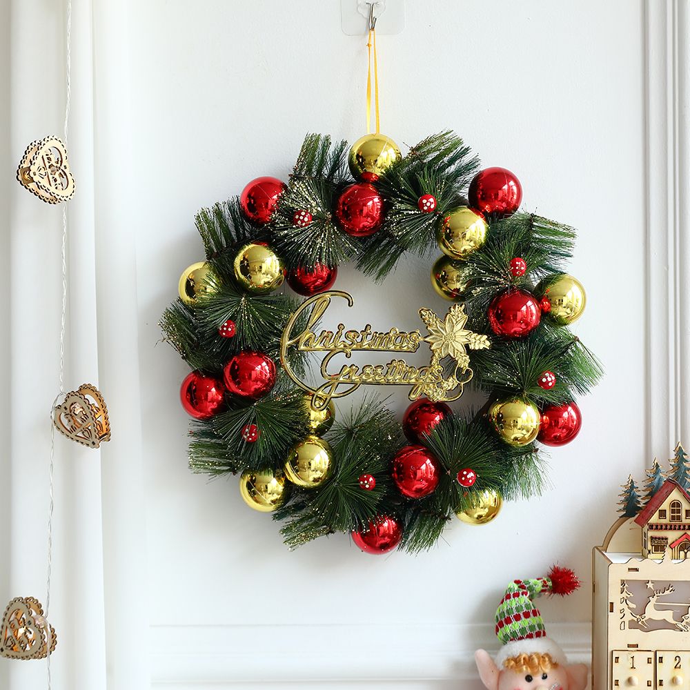 Decorative Flowers Wreaths Christmas Door Hanging Ornaments Artificial Rattan for Home Window Wall Indoor Outdoor Decoration Garland 221109