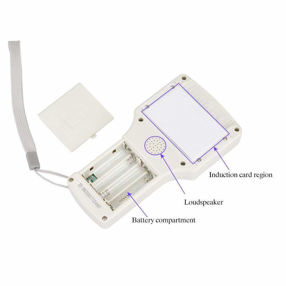 Erişim Kontrol Kartı Okuyucu İngilizce 10 Frekans RFID yazar kopyalı ICID, 125KHz 1356MHz Kartlar için USB kablosu ile LCD SC5597622