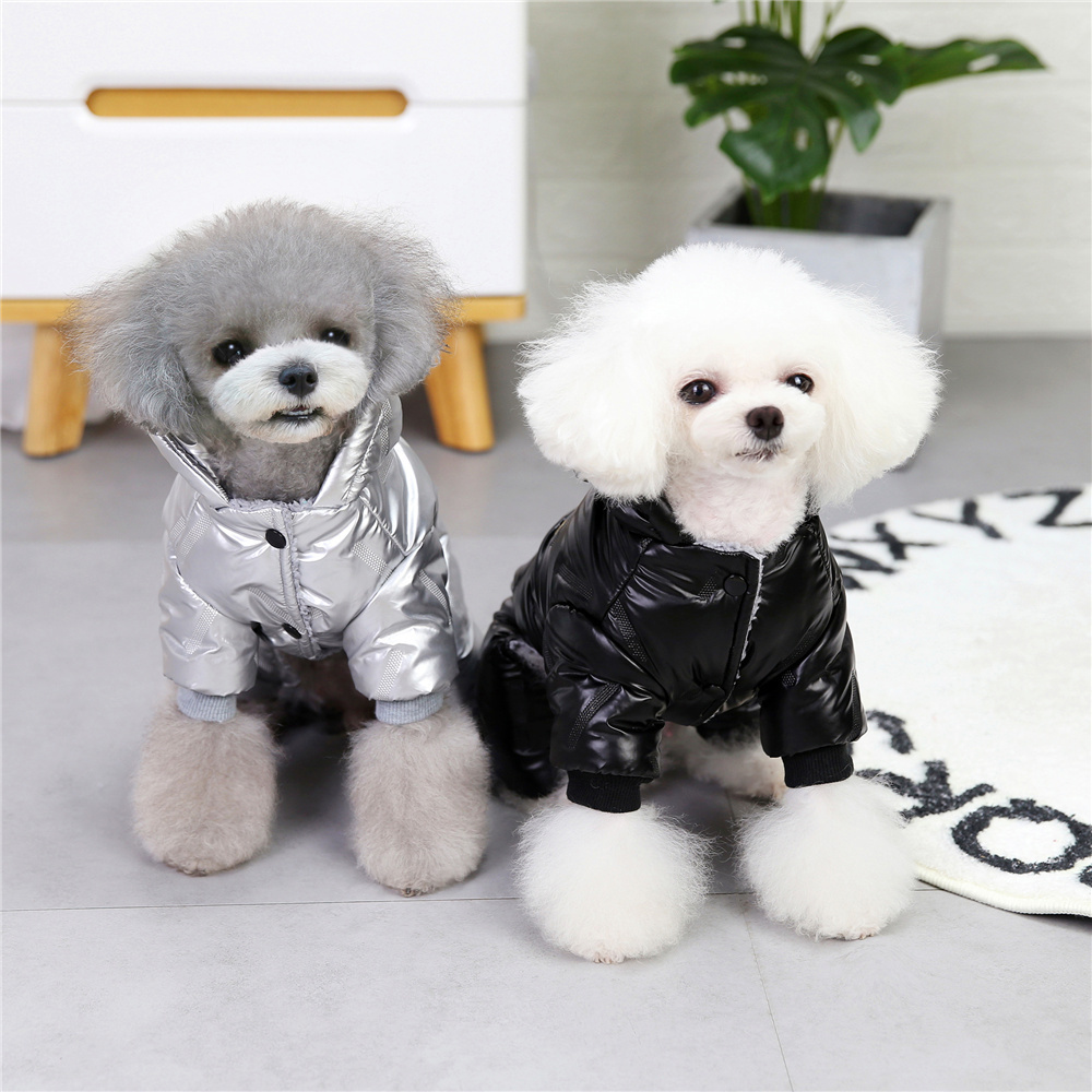 Abbigliamento cani Abbigliamento animali Abbigliamento invernale caldo cappotto cuccioli di piccola taglia Addensare Giacca impermeabile in cotone mascotte 221109