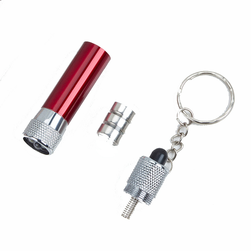 LED KEYHAIN LED Gadget Kolye Metal Flashlight Anahtarlık Taşınabilir Açık Araçlar Tanıtım Hediye Anahtarlama Anahtar Zincir 4 Renkler