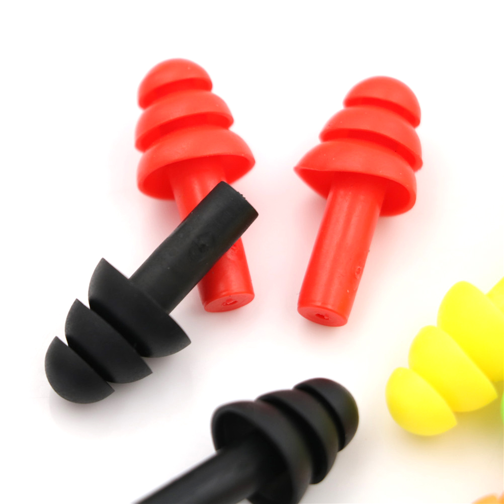 Comfortable Silicone Ear Plugs Protection Anti Noise Waterproof Snore Swim Earplugs For Study Adult Swimmers Children Diving Soft