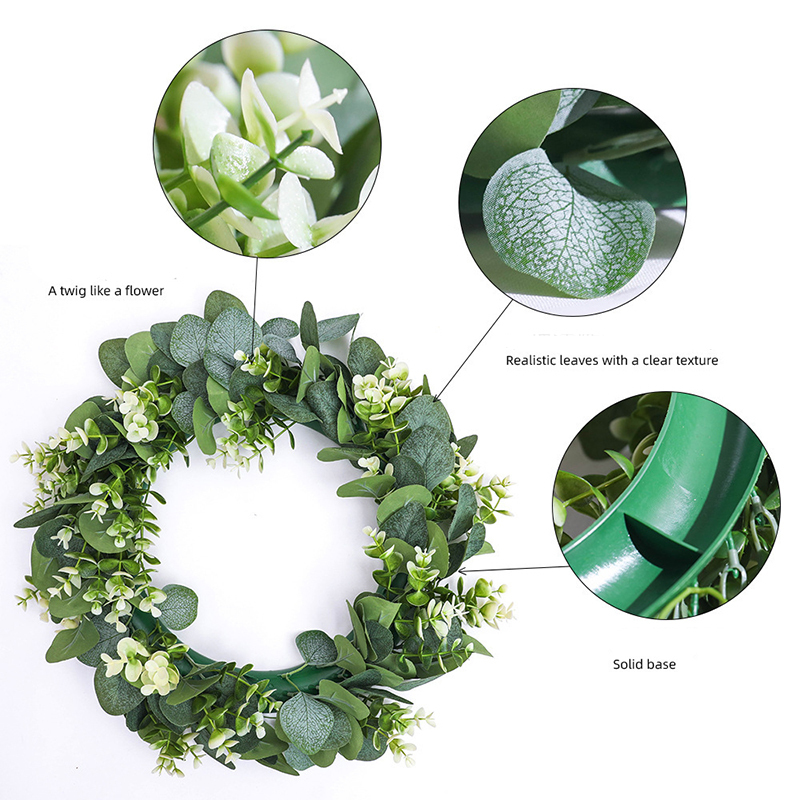 Decoratieve bloemen kransen eucalyptus krans geschenken diy kerst creatieve kunstmatige slinger hangende hangers bruiloft decoratie home party decor 221109