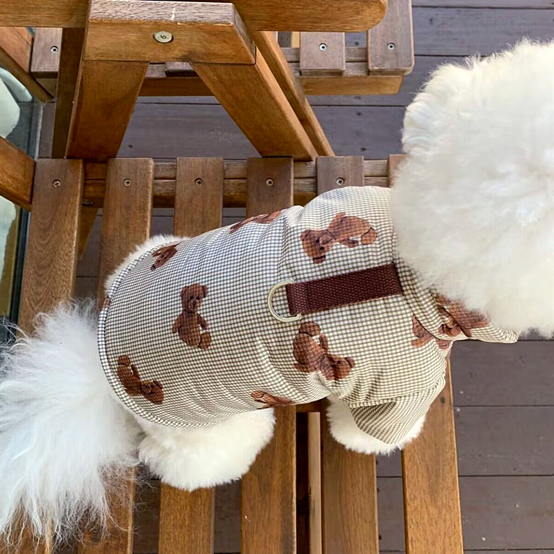 Vêtements pour chien animal de compagnie veste en coton automne hiver médium petits vêtements mignonnes mignonnes moteur de mode chaton chiot chaud bulldog bulldog toodle maltese 221109