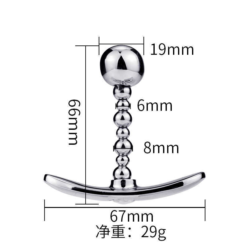 Masaż zabawka pojedyncza kulka sm koralika ciągnąca metalowa wtyczka analna do wychodzenia z noszeniem kotwicy podstawa wtyczka anal anal dioder dorosły seksowna zabawka