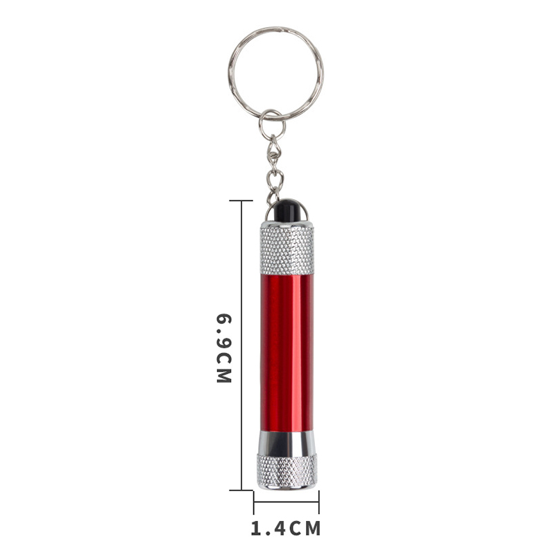 LED Keychain LED Gadget Pendant Metal Metal Flashliks مفاتيح مفاتيح محمولة الأدوات الخارجية الترويج للهدية سلسلة مفاتيح المفتاح 4 ألوان