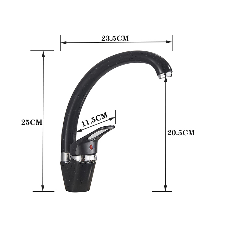 Kitchen Faucets Black With Dot Bathroom Sink Contemporary Fashion Single Handle and Cold Mixer Taps 221109