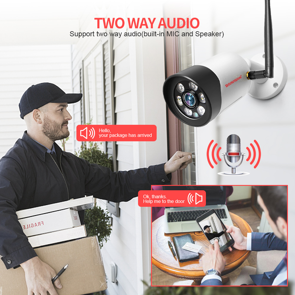 Dome Cameras HD 1080p 5MP WiFi IP Outdoor Wireless Full Color Vision CCTV Bullet Security TF Card Slot App Camhipro 221108