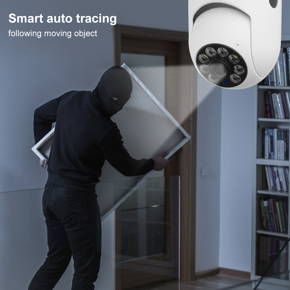 Dome Cameras 360 ° Panoramic Wi -Fi Light Lightbure Supillance Cam Ptz IP Camera Camera Night Vision Обнаружение движения интеллектуальной защита домов Веб -камера 221108