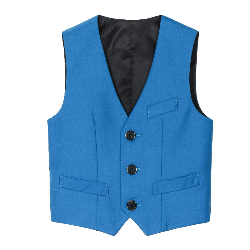 Gilet Boy Silver Gold Sparkly Color Vest Costumi di scena Taglia 100-150T Blazer belli Qualità Bianco Blu Rosso Rosa Nero 221109