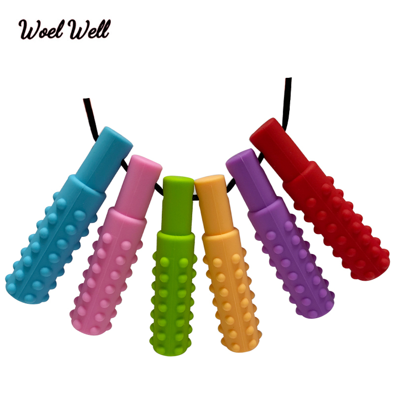 Baby Teethers Toys Silicone Teether Kids Chew Necklace Sensory Chewy Pendant Oral Motor Therapy Tools for Autism chidren's goods 221109