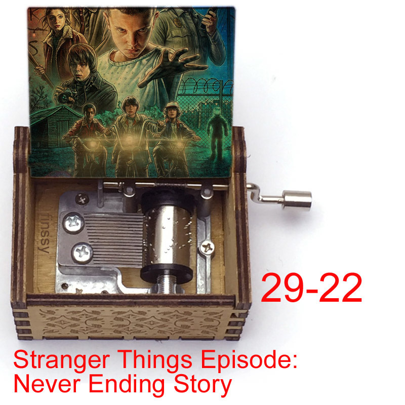 Objets décoratifs Figurines Stranger Things Belle image Boîte à musique imprimée Cadeau d'anniversaire de vacances pour amis enfants Melody Never Ending Story 221108