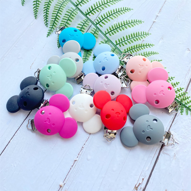 Baby Teethers Toys Pacifer Clips Perle Silicone Mouse Teether beads DIY Dummy Chain Nursing for Pacifier Accessories 221109