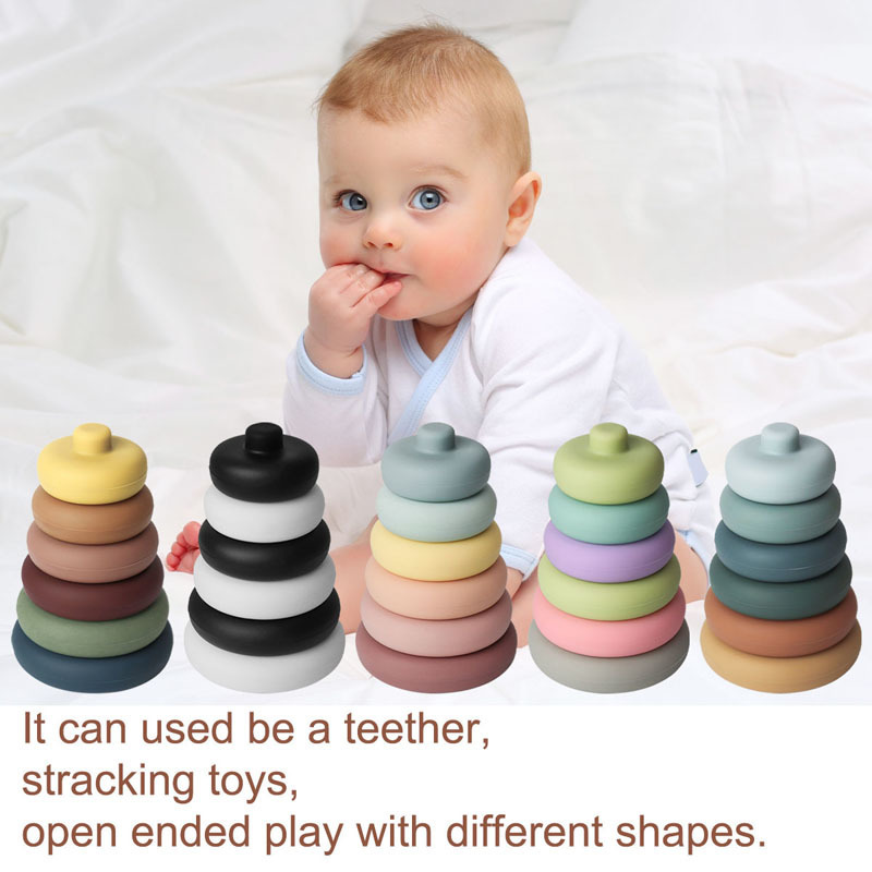 Body Tanders Toys Tyry.Hu Siliconen Building Block BPA Gratis TEETHER Soft Folding Educatief spel 221109