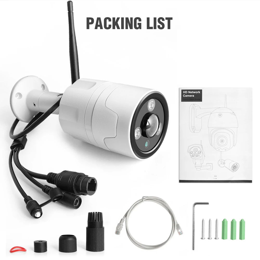 Telecamere dome HD 1080P 5MP Bullet IP WIFI Sicurezza wireless CCTV Obiettivo fisheye Vista a 180 gradi IR 20M Outdoor P2P APP CamHipro 221108