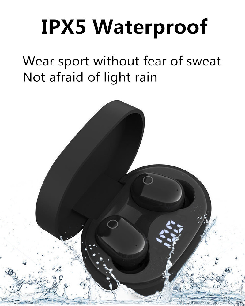 TWS Bluetooth écouteurs LED affichage sans fil écouteurs réduction du bruit étanche Sport écouteurs avec micro stéréo son casque