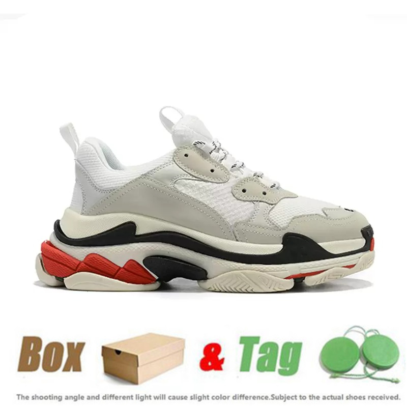 Triple S Mens Womens 17fw Casual Dad Shoes Fashion Vintage Black White Beige Teal Blue Bred Pink Paris Sneakers Designer Luxury Tennis Shoe Trainers