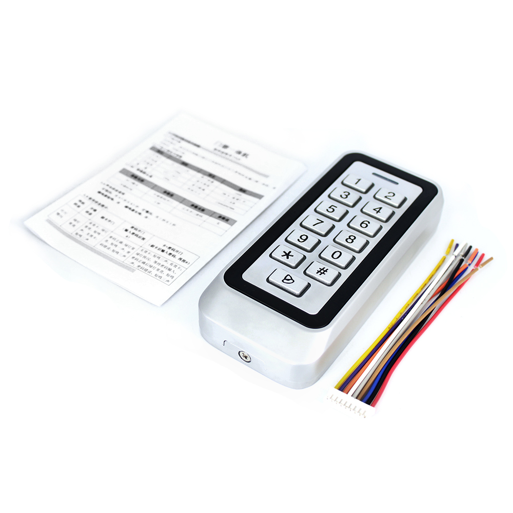 Access Control Card Backlight RFID Metal Door Reader 1000 Utente 125KHz EM KeyPad IP67 Waterproof Code Lock 221108