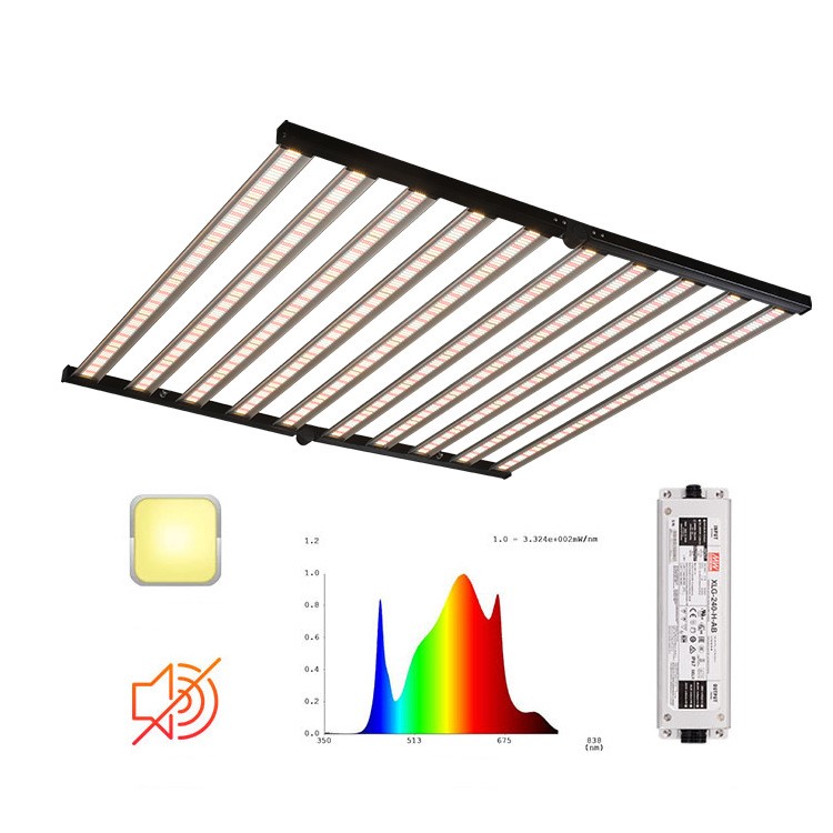 Lampes de culture 3 600 diodes Samsung 1 000 W à haut rendement, barre lumineuse commerciale à intensité variable, lampe de culture à spectre complet rouge améliorée pour plantes d'intérieur, 6 500 K, 660 nm