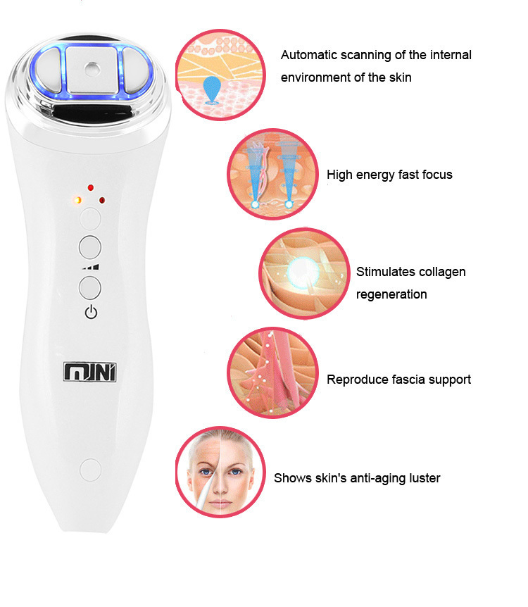 Dispositivi la cura del viso Ultrasuoni Mini Hifu Bipolare RF Macchina il sollevamento ad ultrasuoni focalizzata ad alta intensità LED Antirughe Pelle Spa Beauty 221109