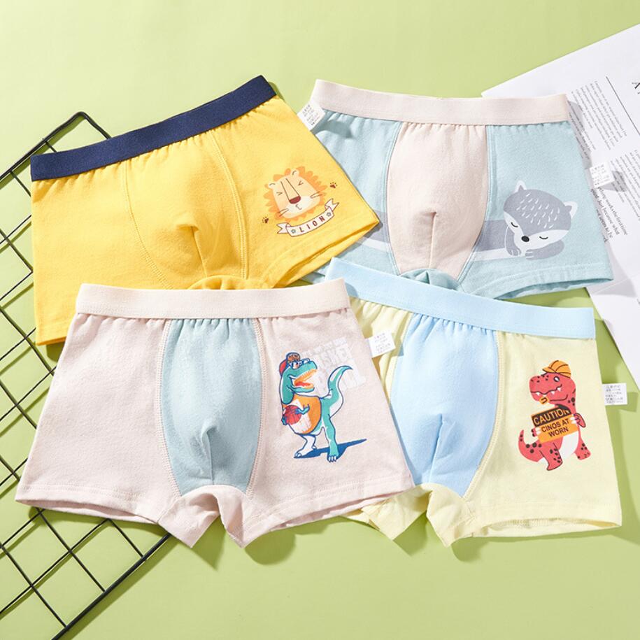 Coton dessin animé dinosaure enfants garçons caleçons grandes culottes pour enfants sous-vêtements confortables pour enfants mi petit bébé culotte garçon Shorts