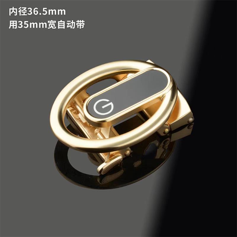 Casual Belt Buckle Logo Patch Metal Alloy Oval Automatic Buckle Spot Commodity Wholesale ZD863