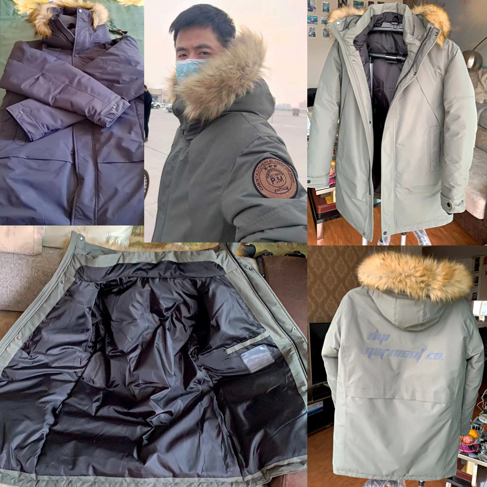 Parkas de plumón para hombre -30 grados Cuello de piel grande Chaqueta de pato blanco Hombres Grueso Invierno Masculino Parka cálido A prueba de viento Bolsillos de calidad superior 221110