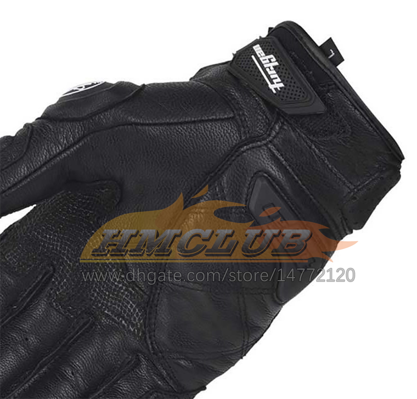 ST48 Yüksek Kaliteli Gerçek Deri Eldiven Erkek Motosiklet Eldiveni Guantes Koruma Yarışı Moto