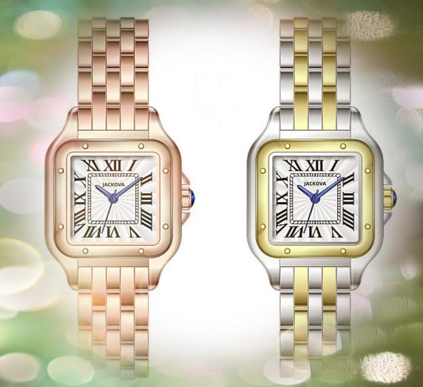 Famosos relojes de diseñador romanos de squar, relojes de pulsera de cristal de moda de lujo para mujer, reloj de pulsera elegante de cuarzo súper elegante de acero inoxidable 282L