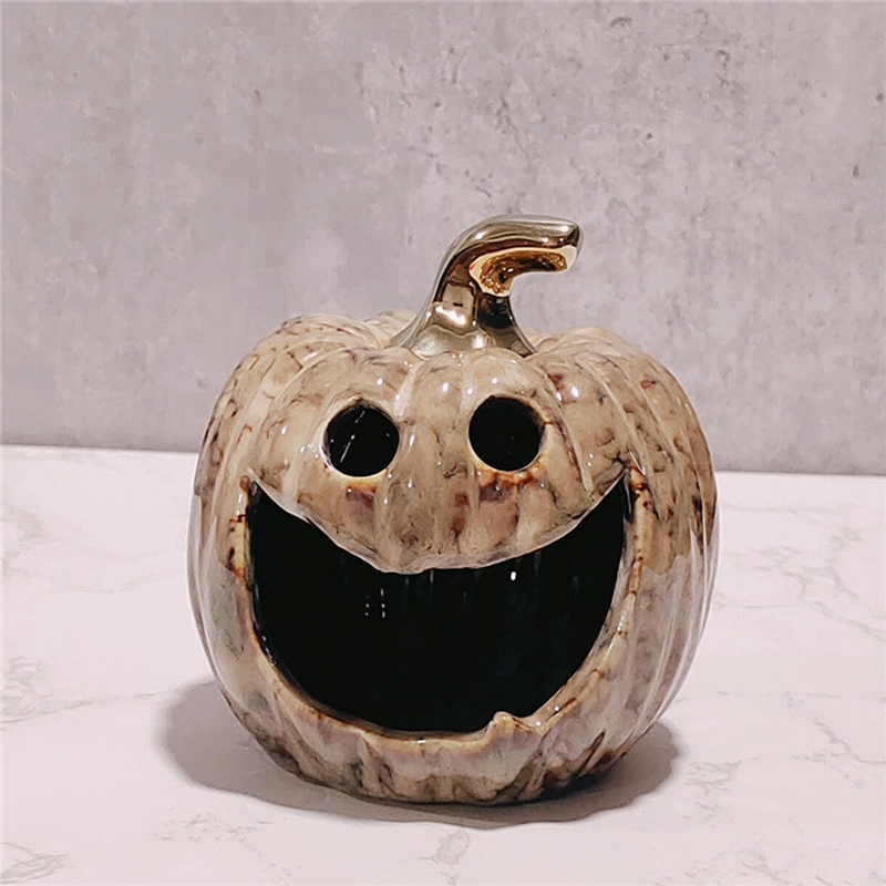 Raffreddare PumpkinHead Posacenere in ceramica colorata Erba Tabacco Sigaretta Portasigari Fuliggine Cenere Decorazione desktop portatile Accendino Fumatori Posacenere di zucca DHL