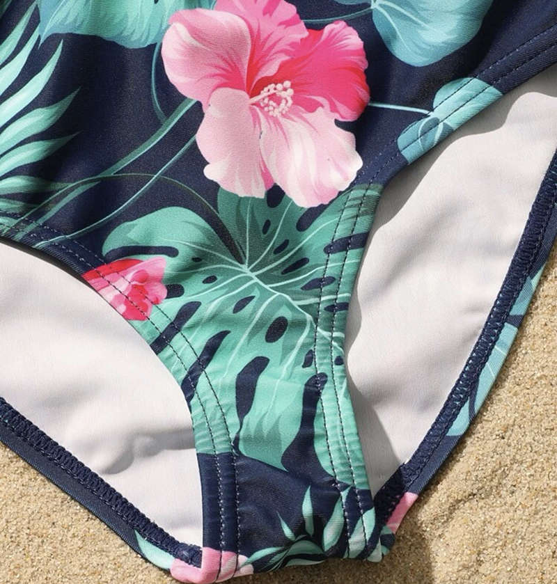 ING GIRL ONE-PIECES 무지개 줄무늬 수영복 열대 잎 디자이너 서스펜더 비치웨어 8-14T 소녀 섹시 비키니 어린이 여름 편안한 수영복 3 스타일