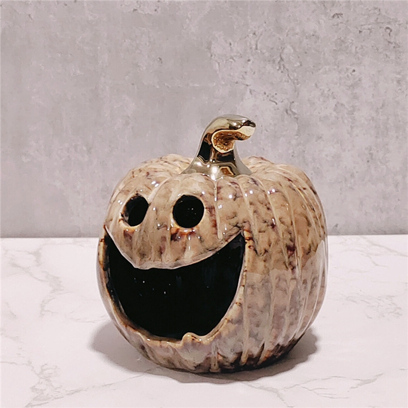 Raffreddare PumpkinHead Posacenere in ceramica colorata Erba Tabacco Sigaretta Portasigari Fuliggine Cenere Decorazione desktop portatile Accendino Fumatori Posacenere di zucca DHL