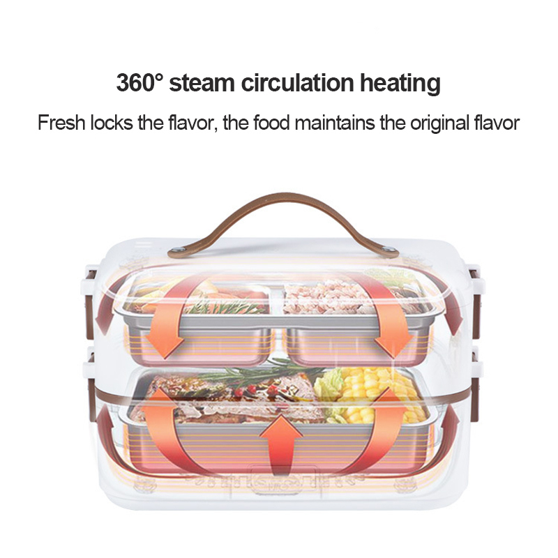 Electric Baking Pans 110V220V Lunch Box Food Container Portable Electric Heating Insulation Dinnerware Food Storage Container Bent263m