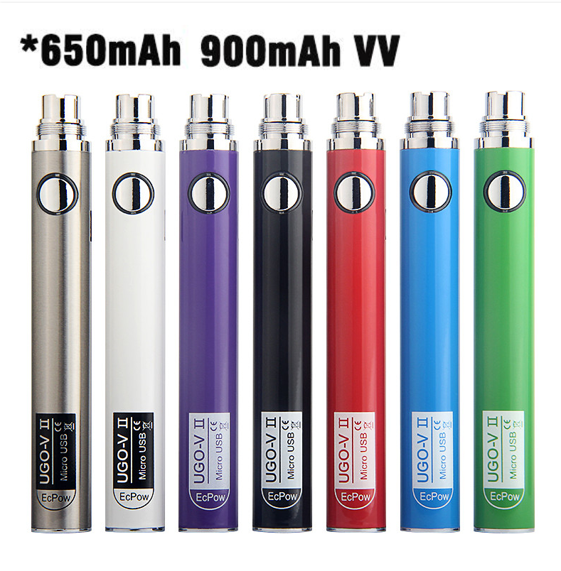 E Sigaret 510 Draad VV EVOD UGO V3 Vape Pen Voorverwarmen Batterij 1100 Instelbare Variabele Spanning met USB Opladers voor Wax Dab Olie Vaporizer Cartridge