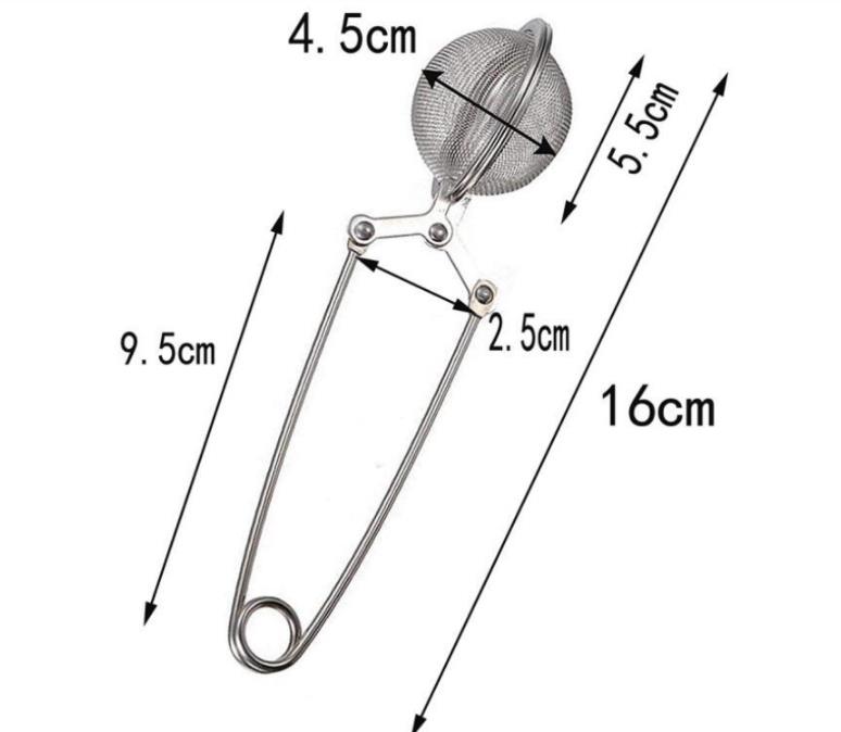 Tee-Ei Edelstahl Kugel Mesh Teesieb Kaffee Kräuter Gewürzfilter Diffusor Griff Teekugel SN151