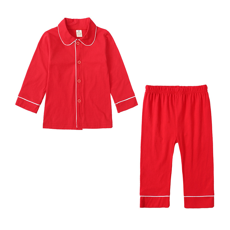 Pigiama bambini di nuovo stile natalizio Primavera e autunno Completo cardigan bambini in cotone a maniche lunghe ragazzi e ragazze