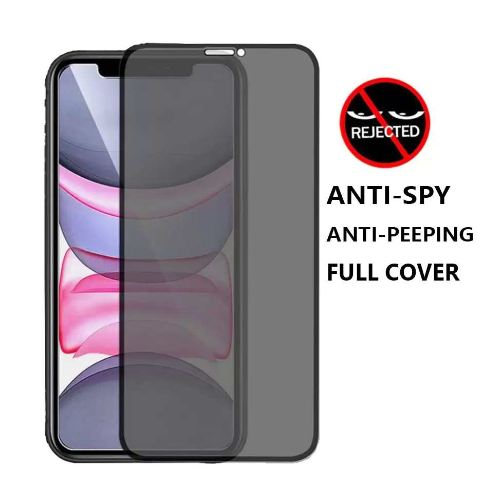 Protezione in vetro temperato anti-spionaggio da 2 pezzi Privacy iPhone 14 13 12 mini Pro max 11 XR XS 6 7 8 Plus Scatola al dettaglio schermo