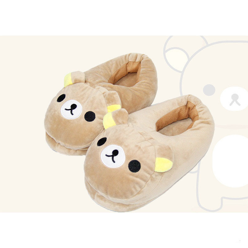 Slippers Unisex Rilakkuma Cartoon Home Woman/Men Couples Shoes Indoor Floor Non-slip Slides Ladies Winter Keep Warm Cotton 221110