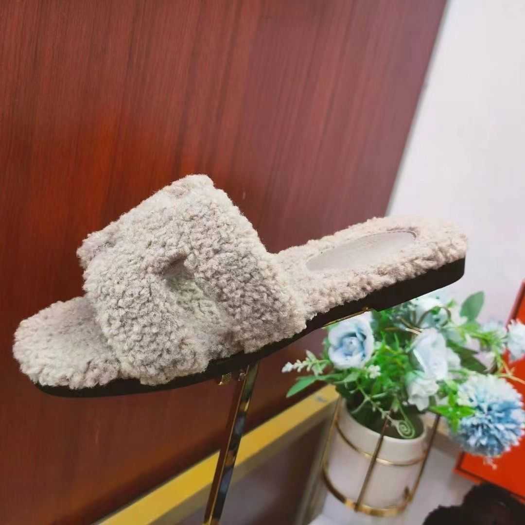 

furry oran dsigner slipper shoes mop bear slippers sandal designer winter emma teddy bear fur one word for women 2023 color matching outer 6