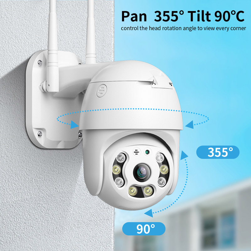 A12 Smart 1080P Cloud Storage Wireless PTZ IP Camera Speed Dome CCTV Security Cameras Outdoor Two Way Audio 5G WiFi Camera