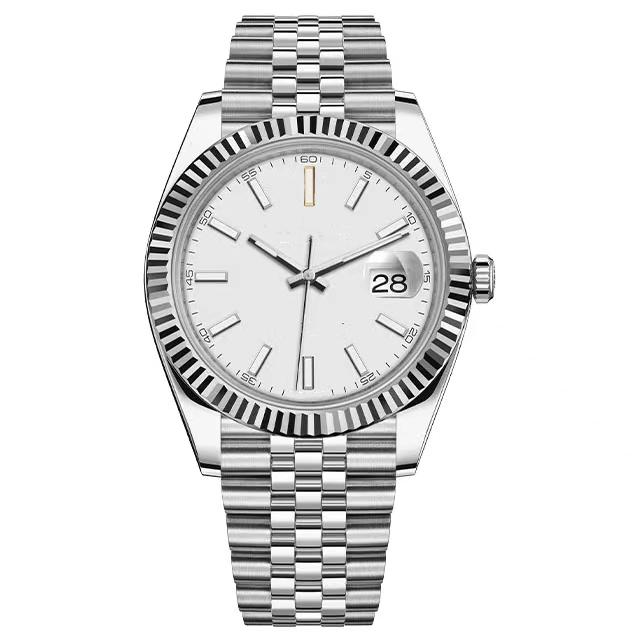 Reloj mecánico automático para hombre 2813 con lupa grande Datejust 41 mm de acero inoxidable con cierre sólido de zafiro Presidente para hombre Watche262B