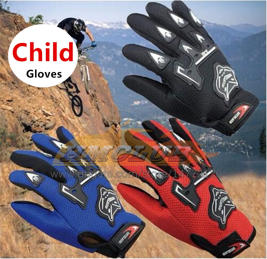 ST121 NEW 도착 여름 풀 손가락 오토바이 장갑 어린이 Luvas Motocross Luvas 오토바이 Guantes 어린이 레이싱 모토 장갑