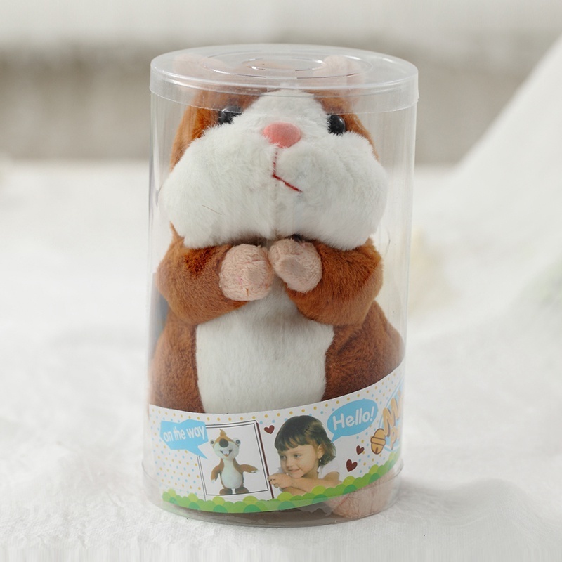 Plush Dolls Drop Promotion 16cm 18cm Talking Hamster Toys Speak Sound Repeat Stuffed Electric Animal Cute 221109