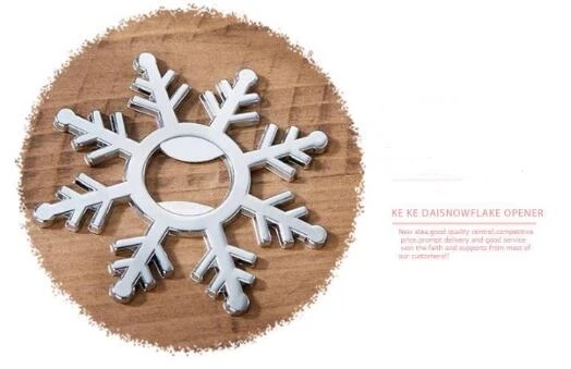 Winterbruiloft gunsten Silver Snowflake Wine Bottle Opener Party Giveaway Gift voor Guest P1110