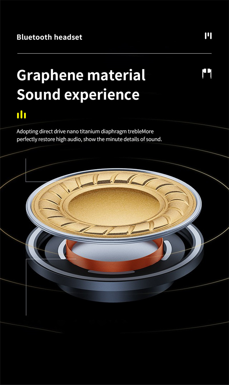 TWS écouteurs sans fil Bluetooth 5.3 écouteurs intra-auriculaires de Sport de jeu écouteurs contrôle tactile casque de musique