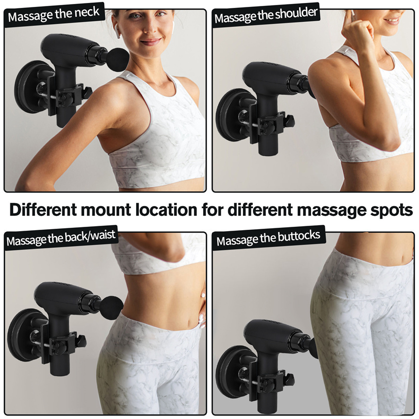 Helkroppsmassager pistolf￤ste H￥llare Hands Free Back Shoulder Hip Deep Tissue Mount System och Home Use Fascial 221109