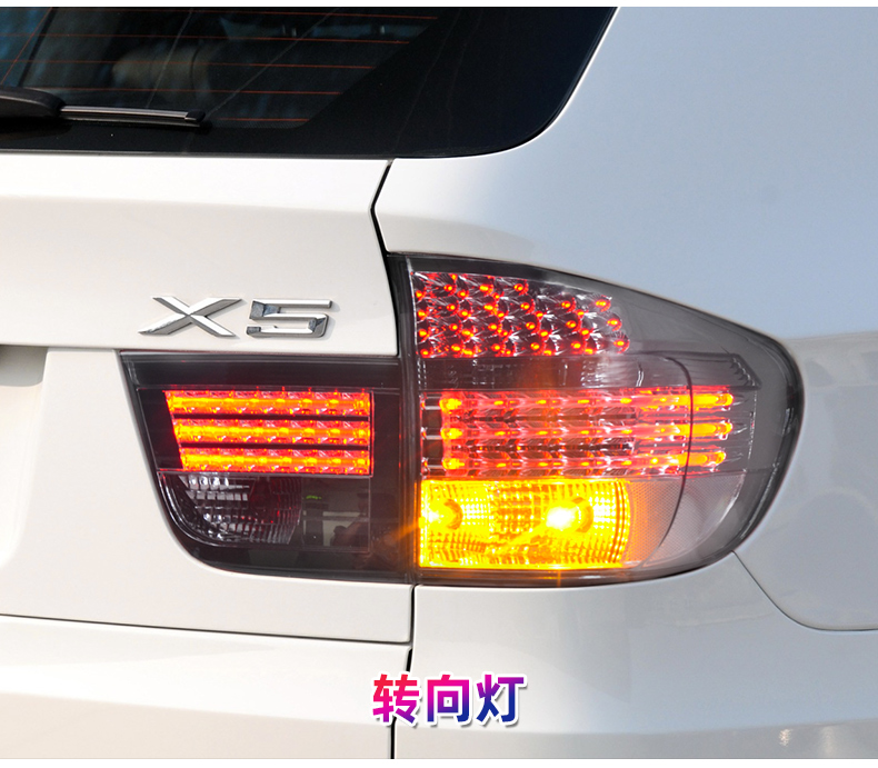 BMW X5 E70 2007-2013 브레이크 리버스 주차장 러닝 리어 라이트의 자동차 미나이 라이트 어셈블리 LED 테일 램프 회전 신호